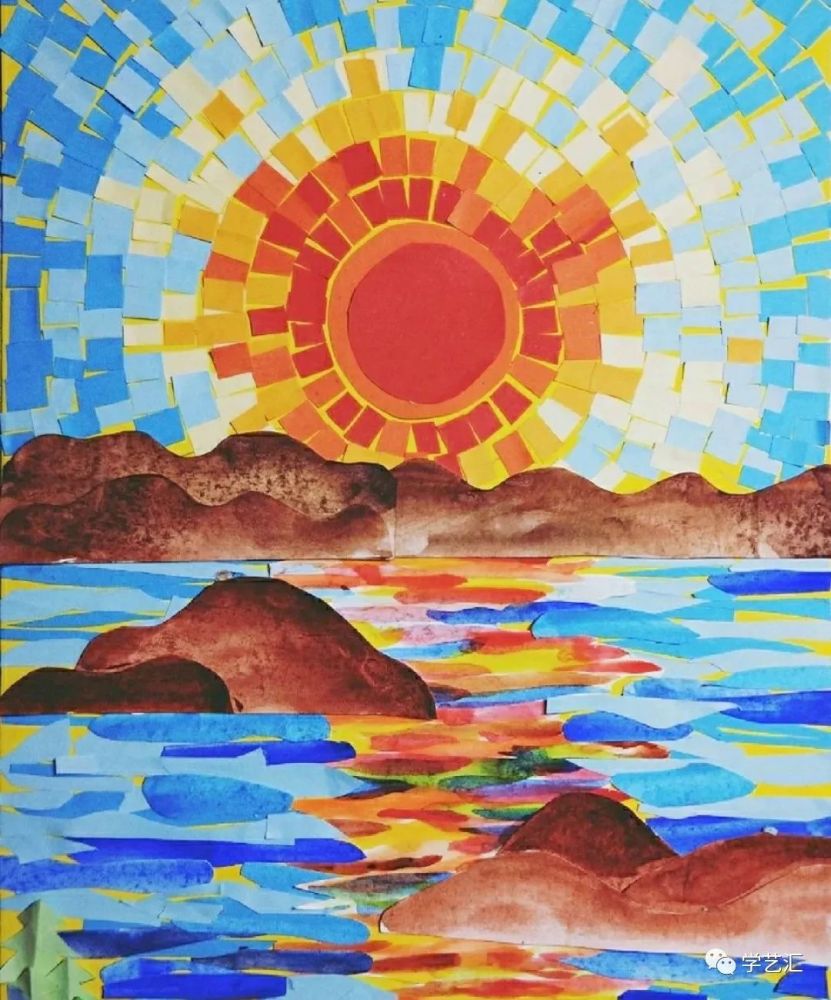 儿童画创意好玩的撕纸画教程动手动脑又好看内附优秀作品赏析