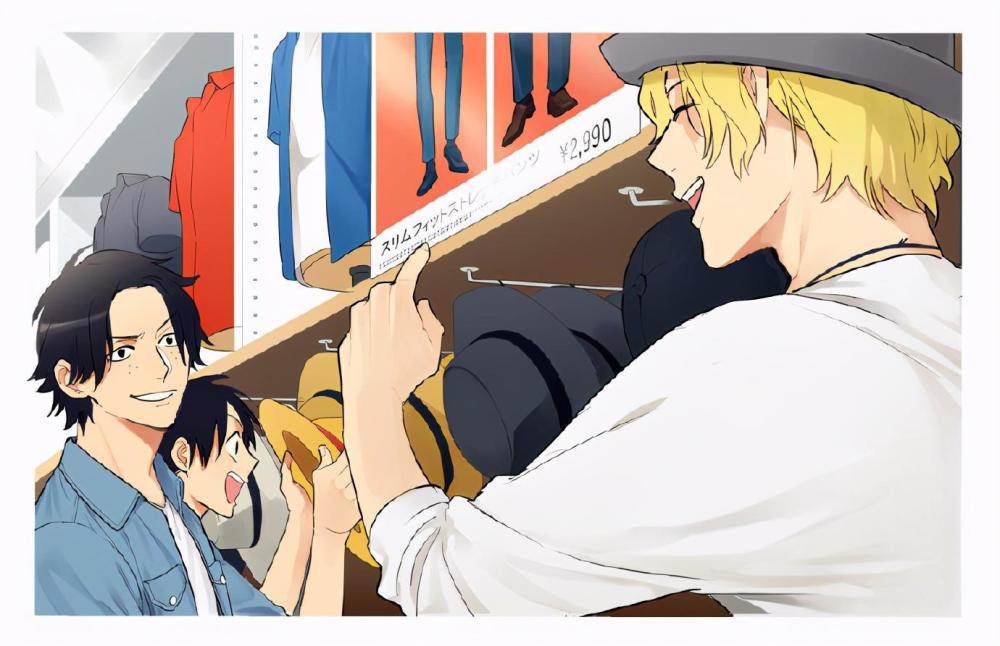 海贼王三兄弟生活在现代,这是令人羡慕的样子吧?生活却不尽人意