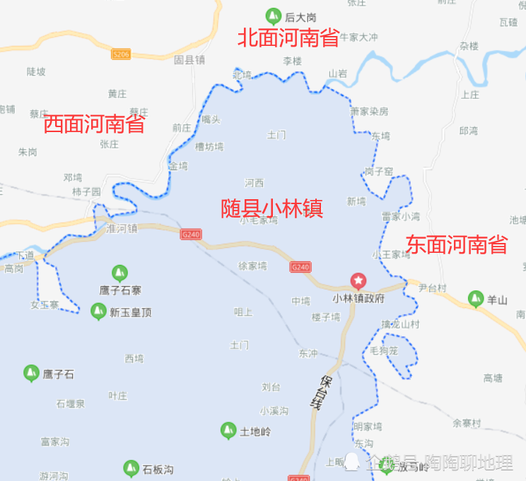 湖北省随州市的一个镇,两面被河南省包围,2条铁路交汇于此