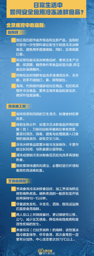 提醒！北京疾控发布冷链食品安全食用提醒 冷链食品还能吃吗？如何安全食用冷冻冰鲜食品？