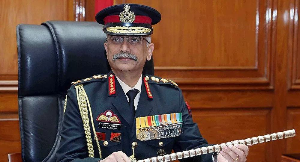 图为印度陆军总司令纳拉瓦内