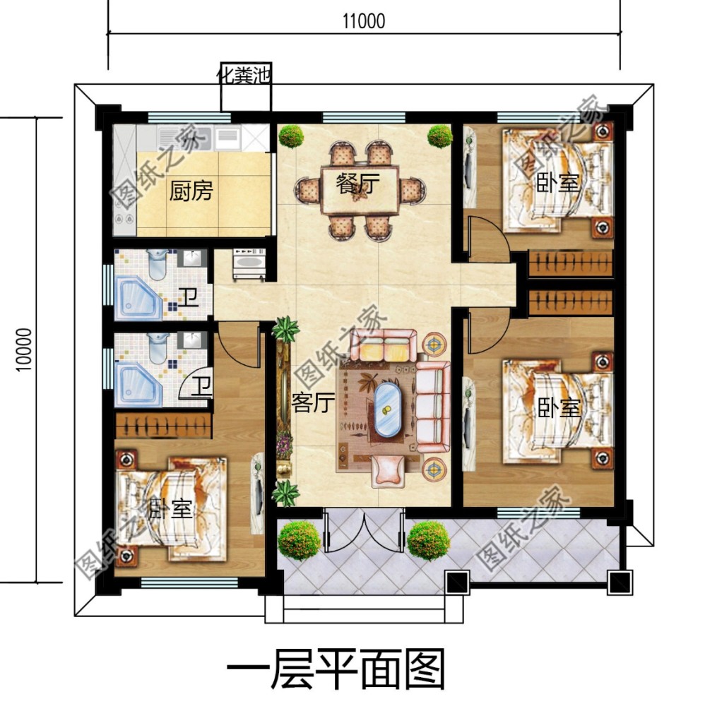 農村一層平房圖片,適合養老,經濟實惠,十五萬就能蓋成_騰訊新聞