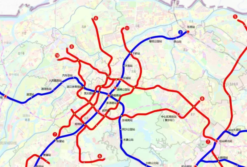东莞市轨道交通2035年规划方案图