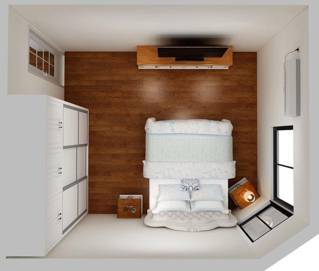 主卧三维俯视图