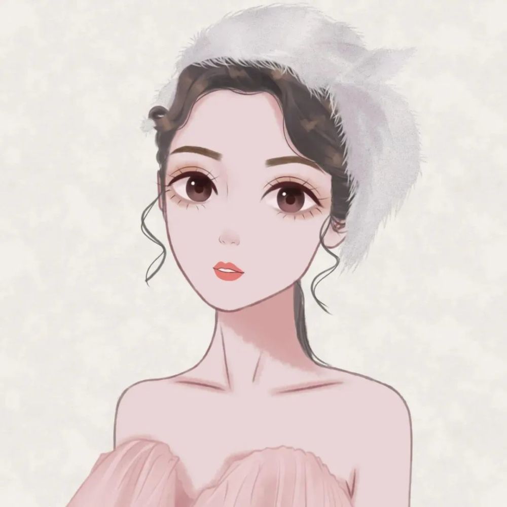 个性手绘女生头像 我会遇到很多有趣的人但我不会落下你