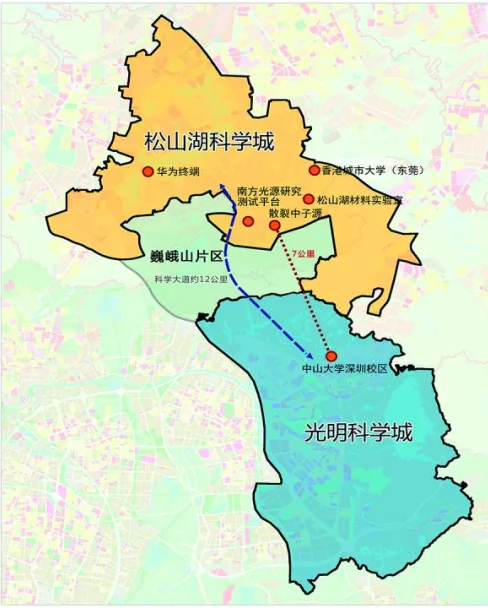 52平方公里,涵盖了松山湖高新区,大岭山镇等,与规划面积99平方公里的