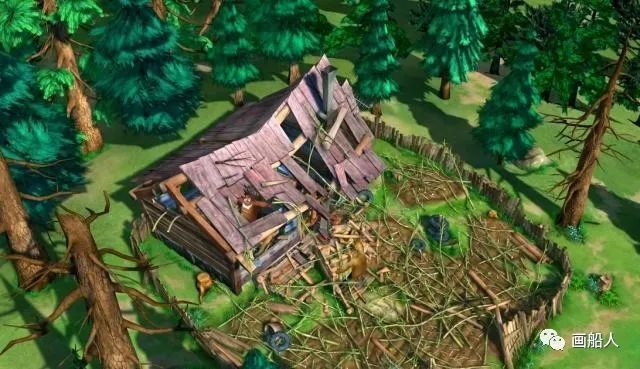 熊出没光头强的房子真可怜被熊大熊二拆还因为这件事被毁