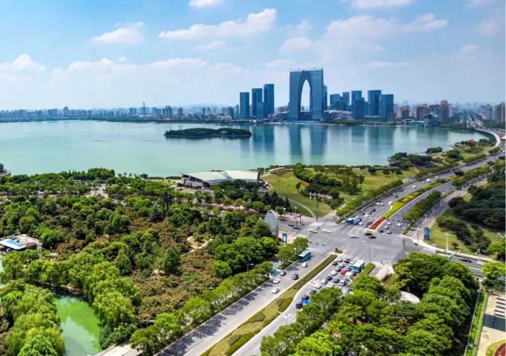 蘇州工業園區金雞湖景區道路及步道景觀蘇州工業園區東沙湖基金小鎮