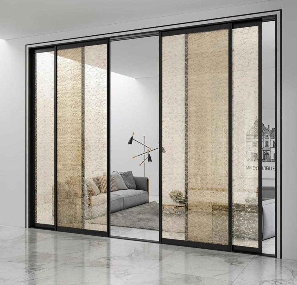 普通玻璃隔断早过时了,换上夹丝玻璃,高颜值抗冲击还有朦胧美