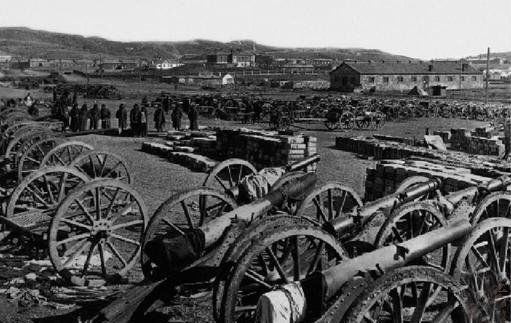 1905年的奉天一战,日军虏获了俄军大量的轻炮和弹药.