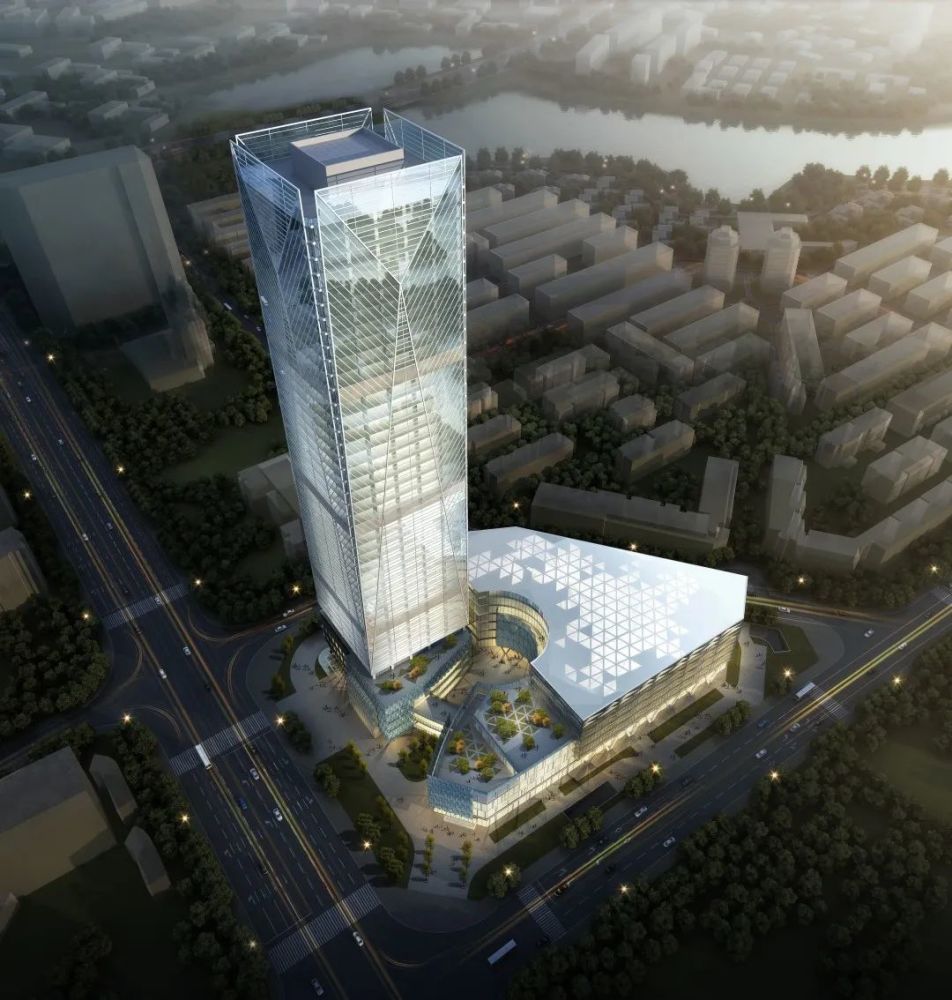 东西湖区金银湖大厦完成结构封顶