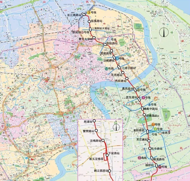 未来上海地铁18号线一期项目完成后,起点将是长江南路站,终点就是浦东