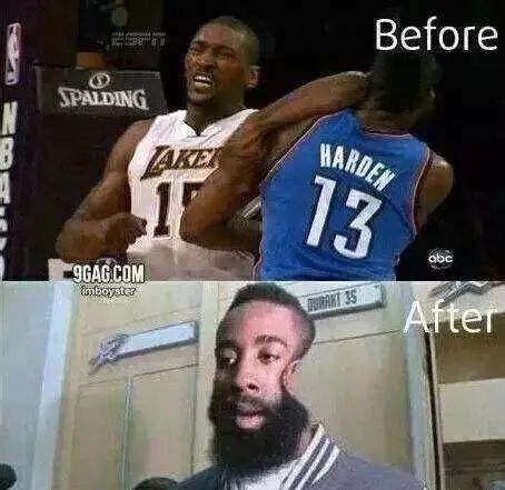 当年肘击哈登并非故意阿泰他的脸不该出现在我的左手边