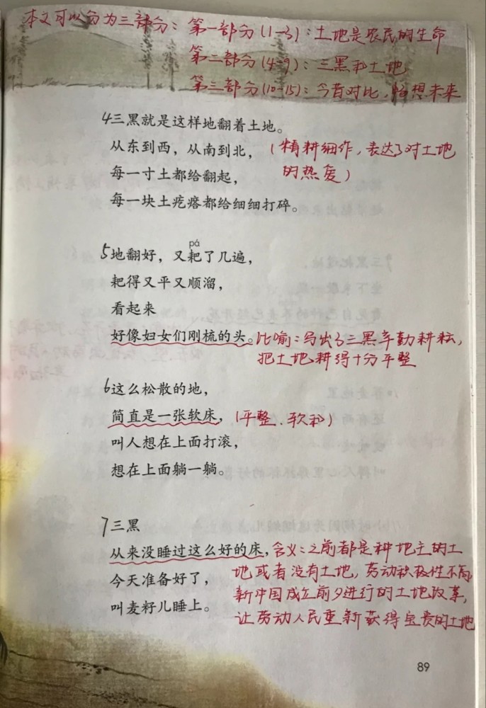 六年级语文上册二十课《三黑与土地》课文笔记,预习专用_腾讯新闻