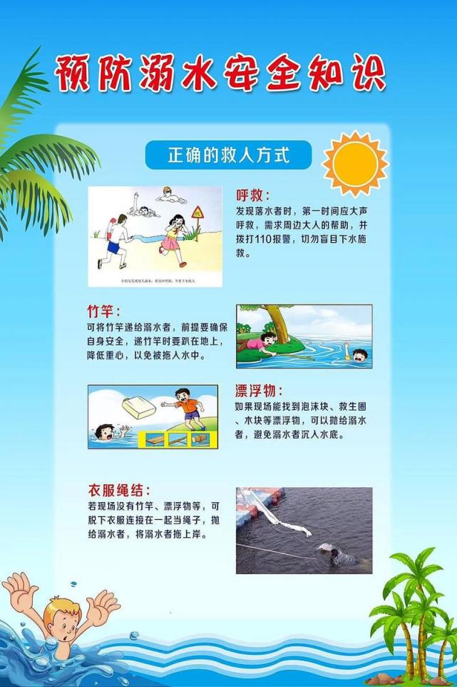 防溺水自救方法自护图片