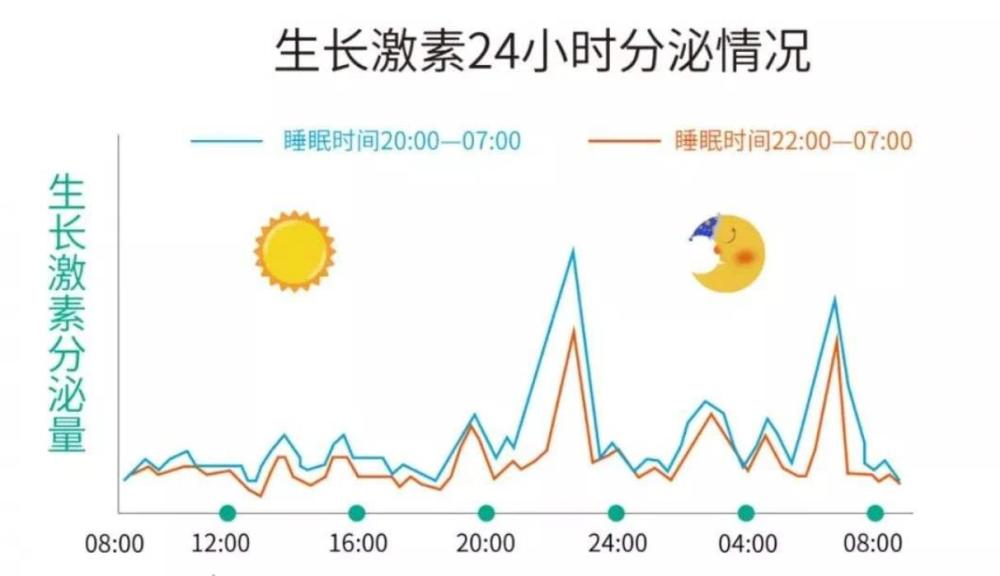 (图注:作息影响生长素分泌)