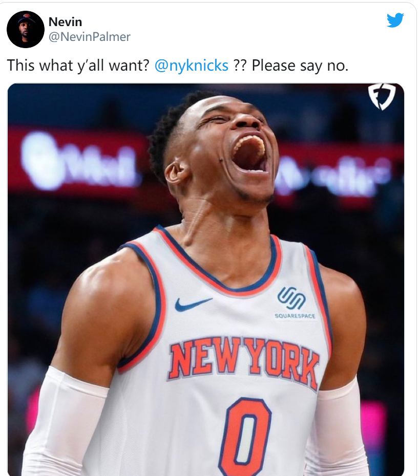 尼克斯球迷对球队追逐韦少反应出乎意料!段子手:请别来纽约