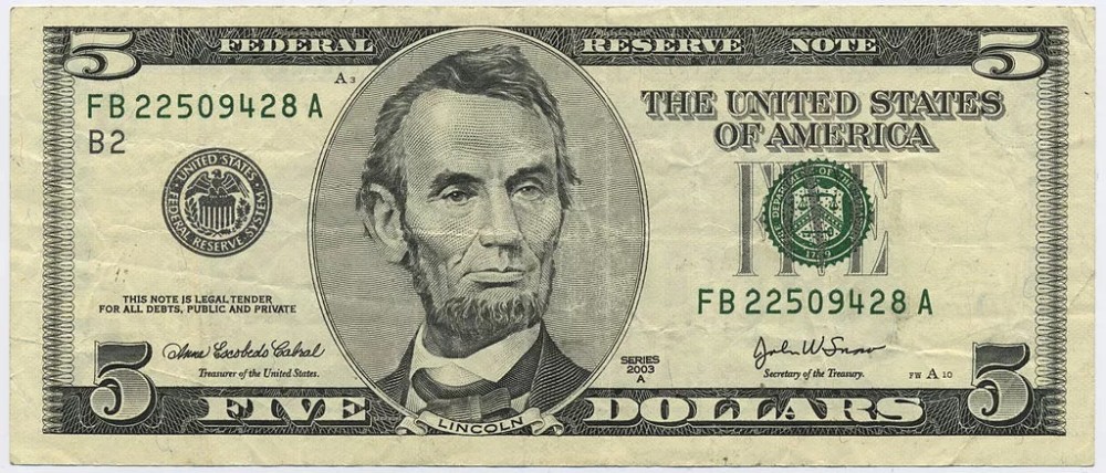 美元纸币上的十二人物头像