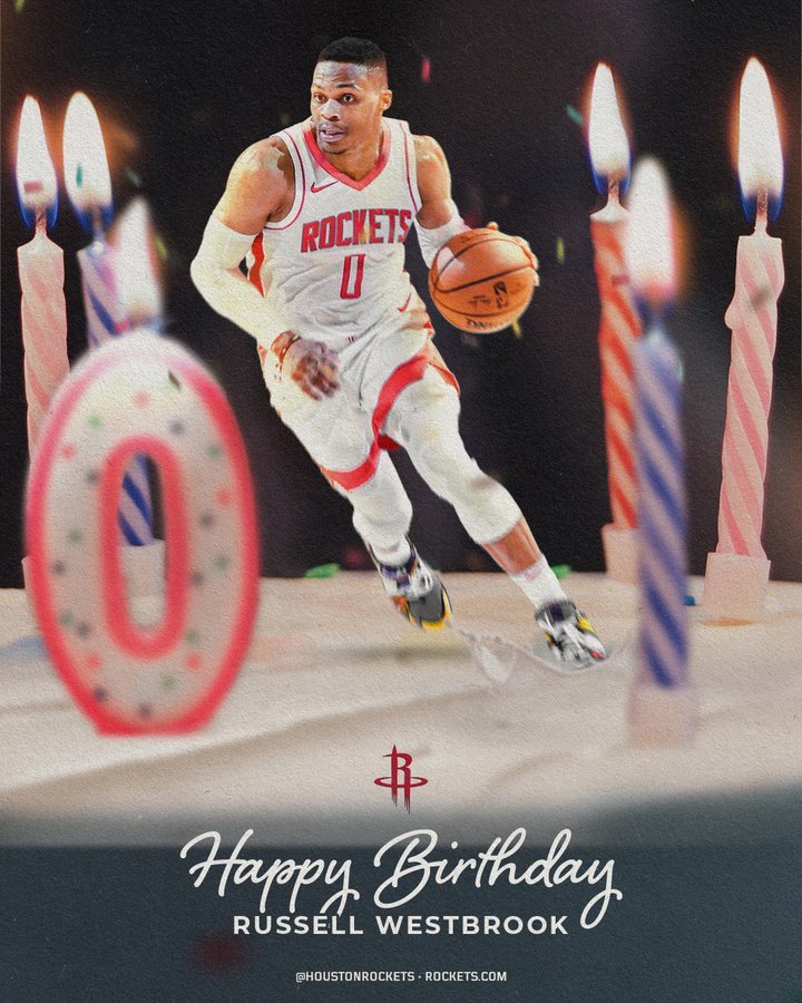 随后他的好兄弟哈登也是刚新社交媒体,祝威少生日快乐,还发话他俩的