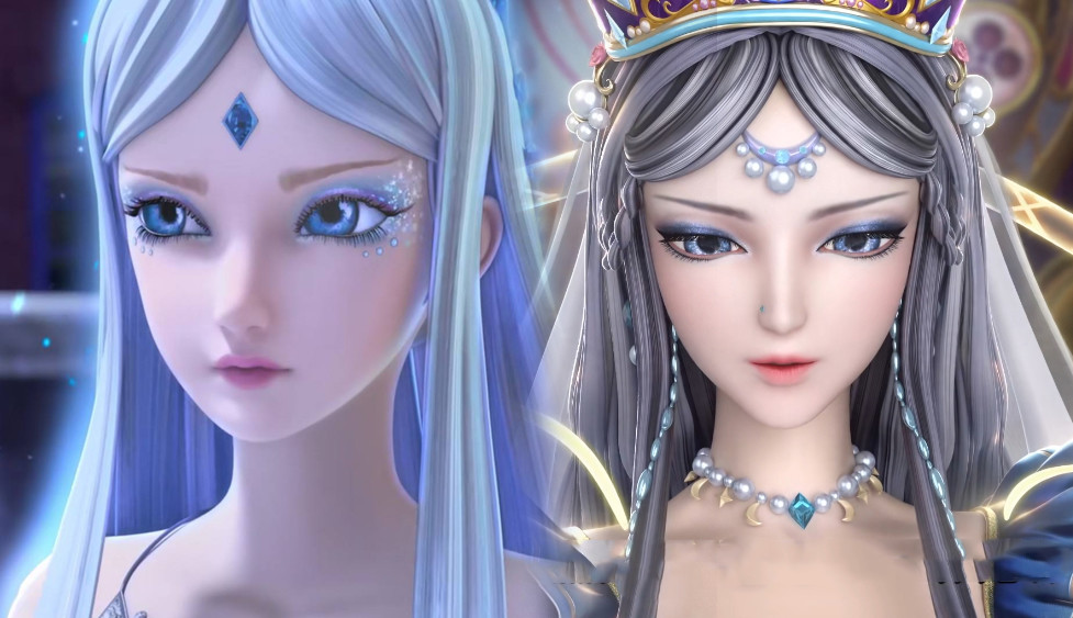 叶罗丽:时希公主和冰公主对比,冰公主黯然失色,时希看上去显老