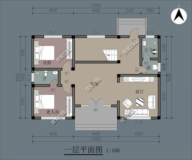 建一棟進深九米寬十三米的二層自建房如何設計