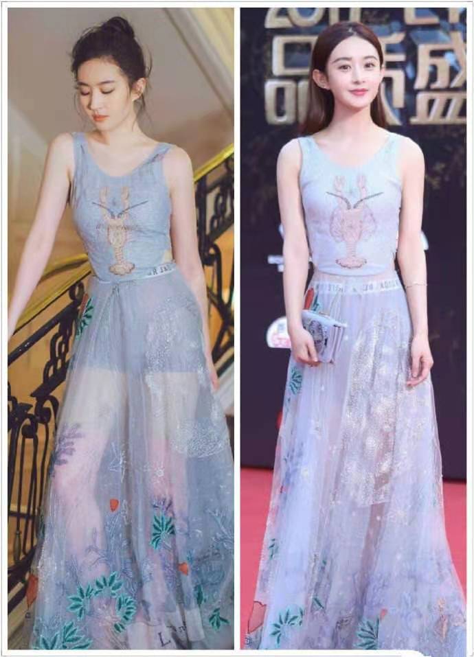刘亦菲"四杀"赵丽颖:撞衫不可怕,谁土谁尴尬
