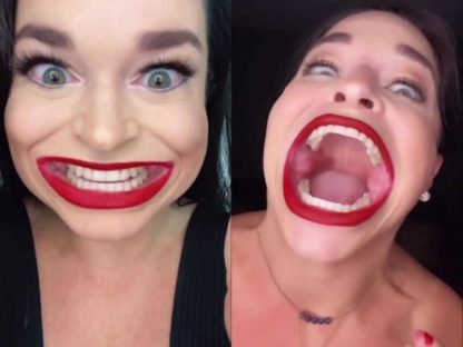 世界最大嘴巴30岁女嘴长10公分爆红拍一支抖音赚1万5美元