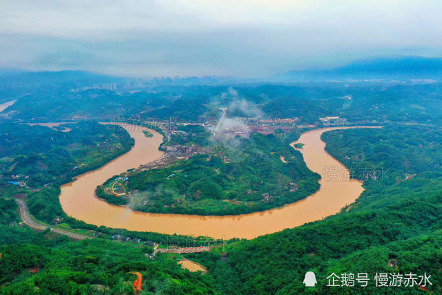 航拍遵義赤水市赤水河下游的丘陵風光,很像四川和重慶,不像貴州