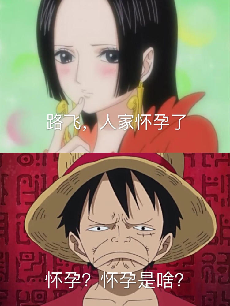 海贼王当被告知女方怀孕时山治傻笑而路飞成表情包
