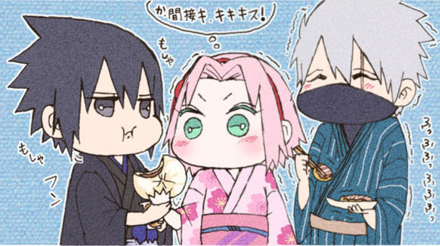 火影:卡卡西喂小樱吃饭,佐助见到后,却一嘴叼住了小樱的肉包子_腾讯