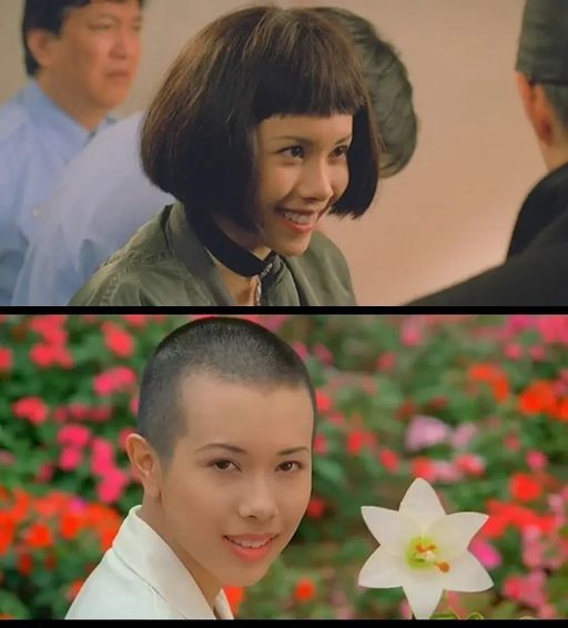 左上第一位肯定难不倒大家,毕竟莫文蔚在《回魂夜》里的寸头形象让人