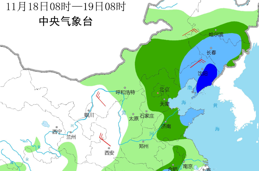 大範圍雨水來襲華北黃淮霾伏將被殲滅小雨中雨大雨暴雨