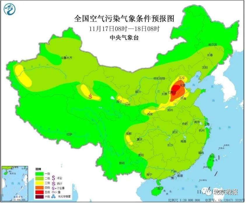 空气质量|北京今天预计中重度污染，恢复要到下周三，未来一周多阴雨天气