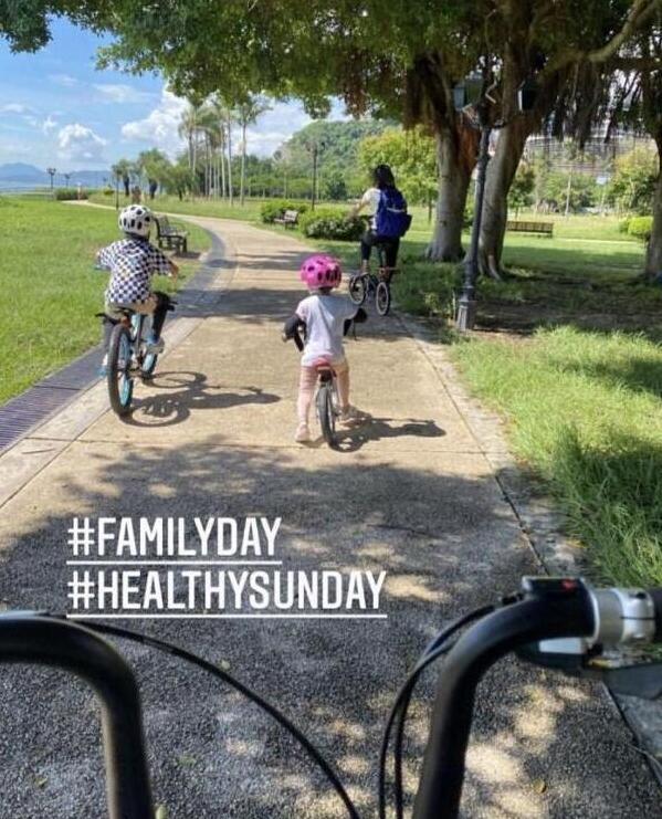 霍启刚|霍启刚带7岁儿子外出游玩，父子俩模仿老虎雕像，霍中曦眼神亮了