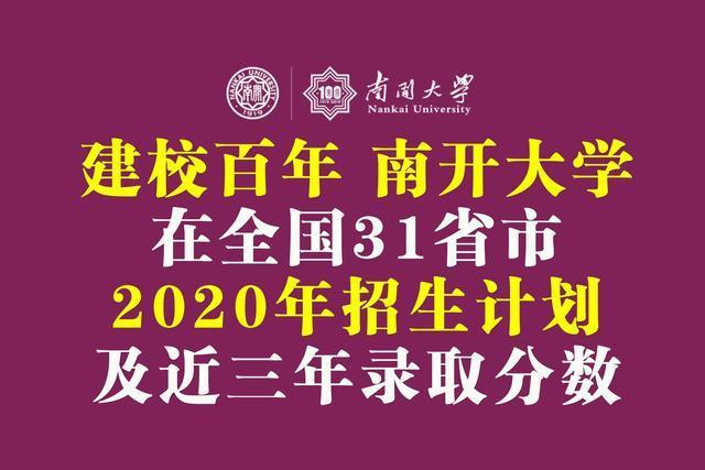 南开大学录取分排名_分数线丨南开大学2019年高考分省分专业录取分数线