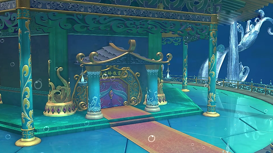 同样是有水的宫殿水水的实则普通时希的在这点完全胜过玲珑宫