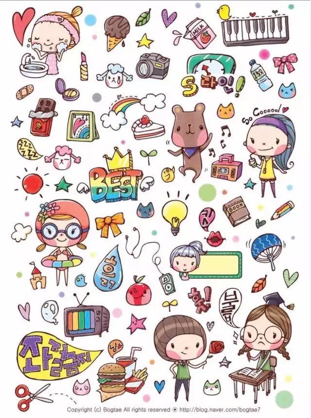 每天学一幅简笔画敲可爱的日系简笔画手帐党必备技能