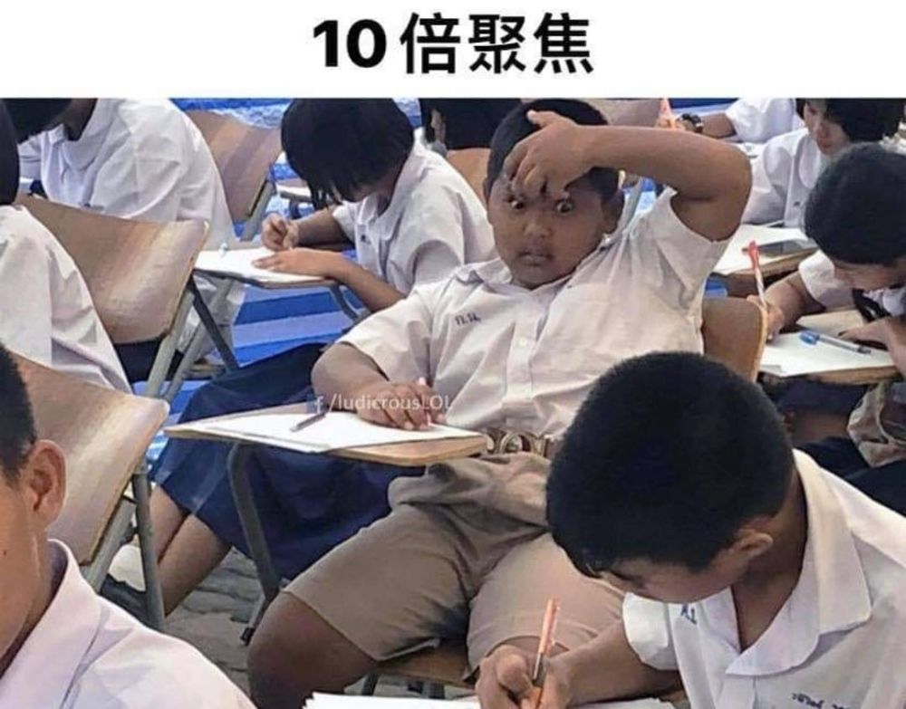搞笑图片,我考试时的眼神,太真实了