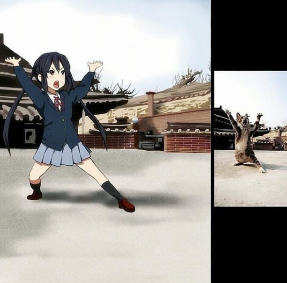 当猫咪 闯入 二次元 小白猫奶萌奶萌 小花猫无缝切换动漫角色 腾讯新闻