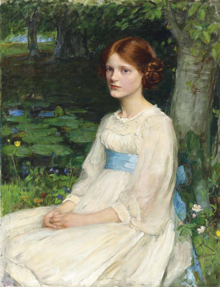 水边的美丽精灵——《温蒂妮》,画家约翰·威廉·沃特豪斯的成名之作