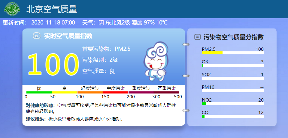 空气质量|北京空气质量已好转至二级良，延庆区率先达到一级优