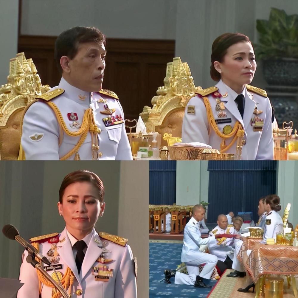 泰国王后苏提达穿白色军装,王室勋章更显英姿飒爽,比诗妮娜高贵_腾讯