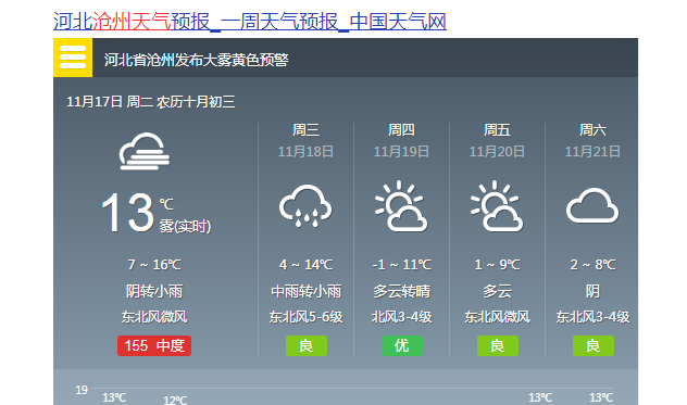 沧州天气预报紧急通知!