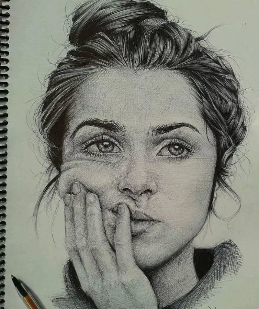 表情素描人物夸张的神情