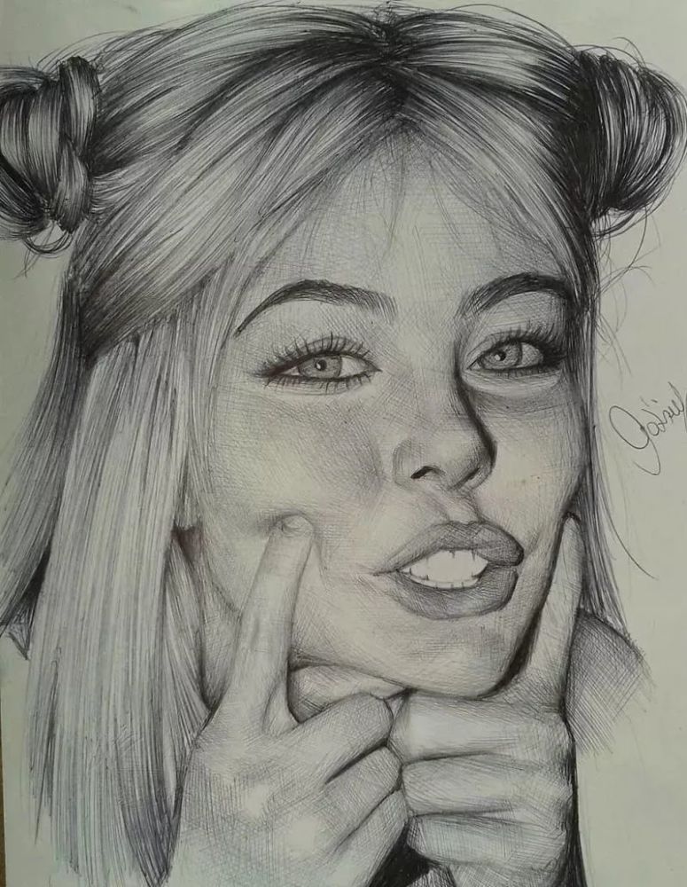 表情素描人物夸张的神情