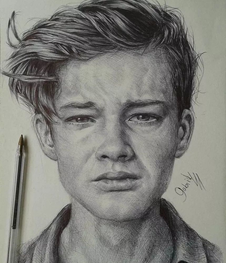 表情素描人物夸张的神情