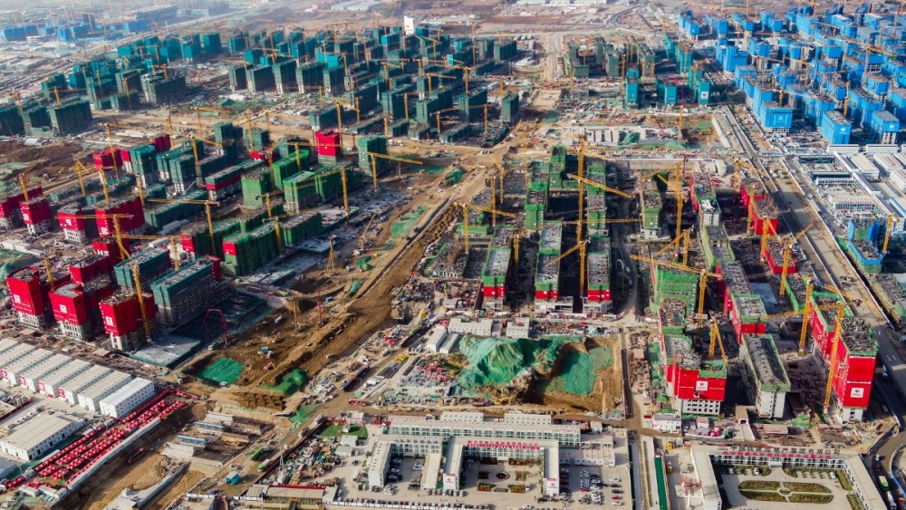 柴志成|壮观！施工量前所未有，雄安容东片区千栋安置房拔地而起