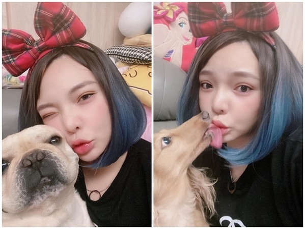 小甜甜眉上短浏海po短发照招牌长发消失网狂夸很适合