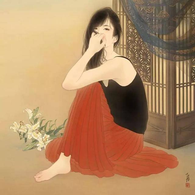 传统与现代的平衡之美 日本画家松浦シオリ的女性绘画作品 日本 画家 绘画
