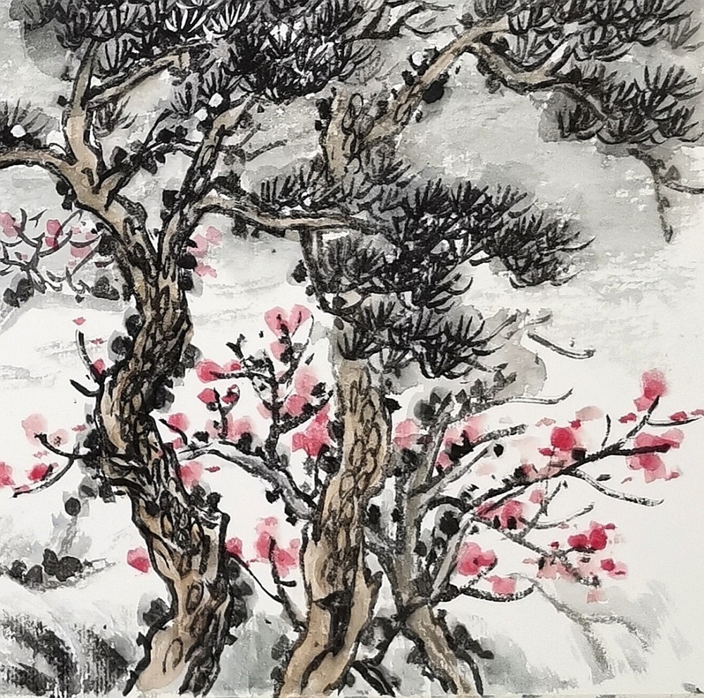 春雪古诗图